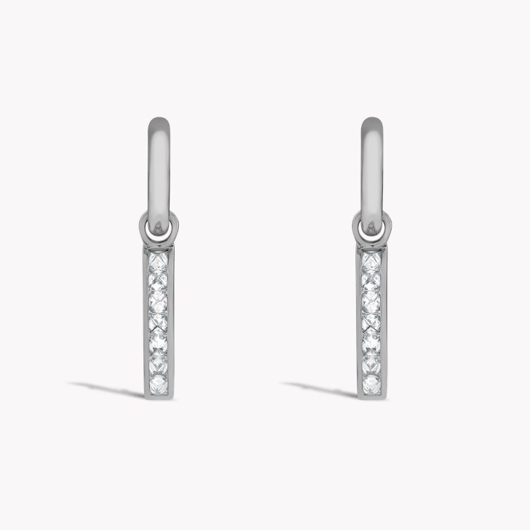 RockChic Inverted Princess Cut Diamond Drop Earrings Princess Cut, Channel Set_2