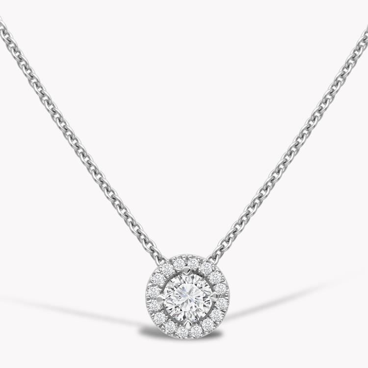Brilliant Cut Diamond Pendant Cluster Pendant with Diamond Halo_1