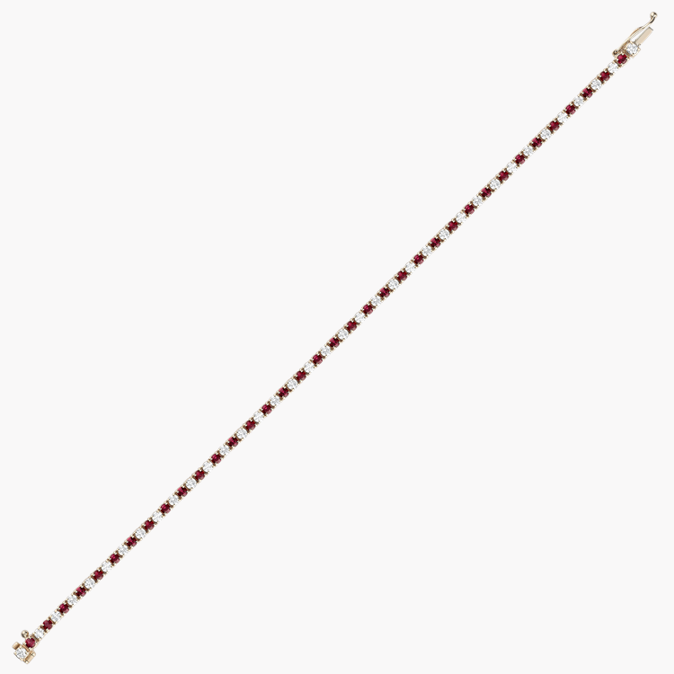 Ruby & Diamond Line Bracelet Brilliant cut, Claw set_2