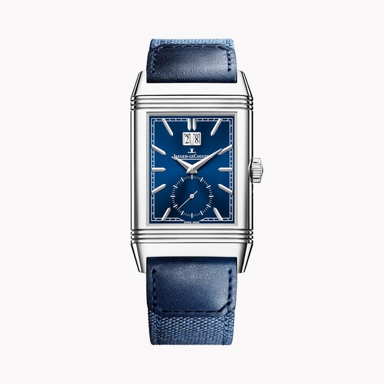Jaeger-LeCoultre Reverso Tribute Geographic 29.9mm, Blue Dial, Baton Numerals_4