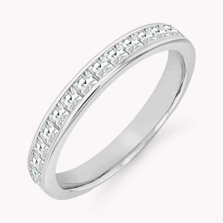 French Cut Diamond Eternity Ring 1.70CT in Platinum French Cut, Eternity, Channel Set_1