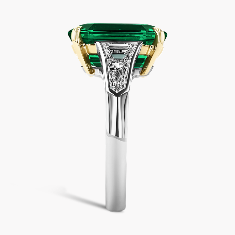 Masterpiece 5.55ct Muzo Emerald and Diamond Solitaire Ring Octagon Cut, Claw Set_4