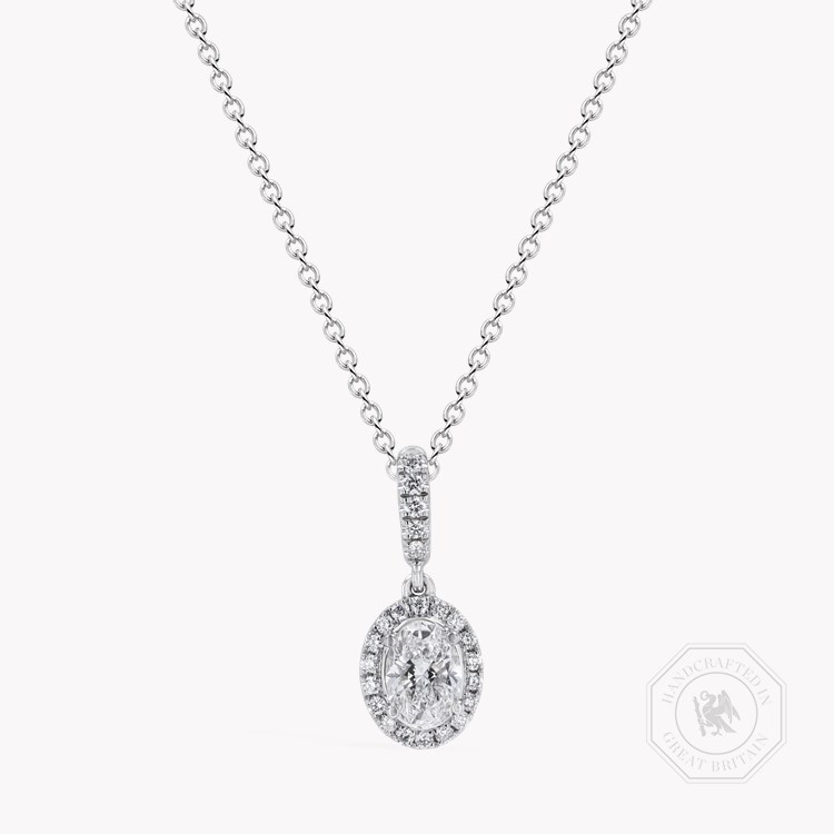 Celestial 0.70ct Oval Cut Diamond Cluster Pendant Oval Cut, Claw Set_1