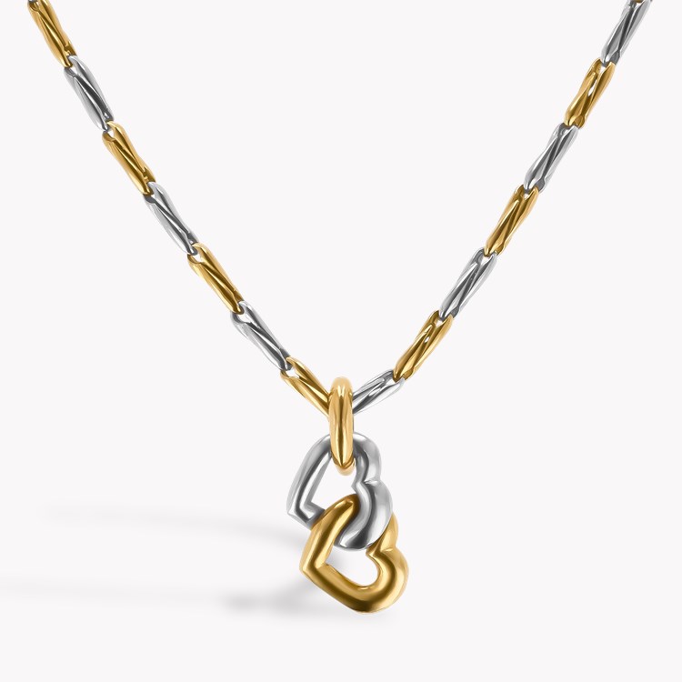 1990s Cartier Double Entwined Heart Pendent _2