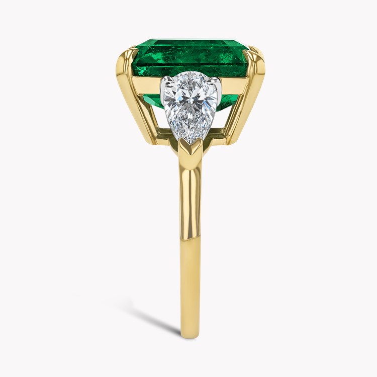 Masterpiece Octagonal Cut 8.58ct Colombian Emerald and Diamond Ring Octagonal & Pear Cut, Claw Set_4
