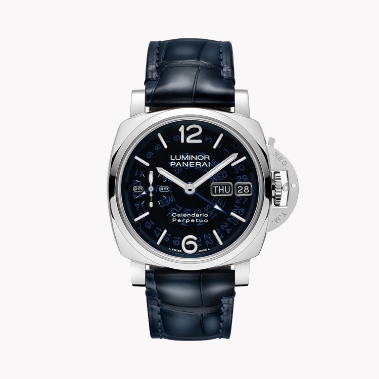 Panerai Luminor Perpetual Calendar GMT 44mm, Blue Dial, Arabic/Baton Numerals_1
