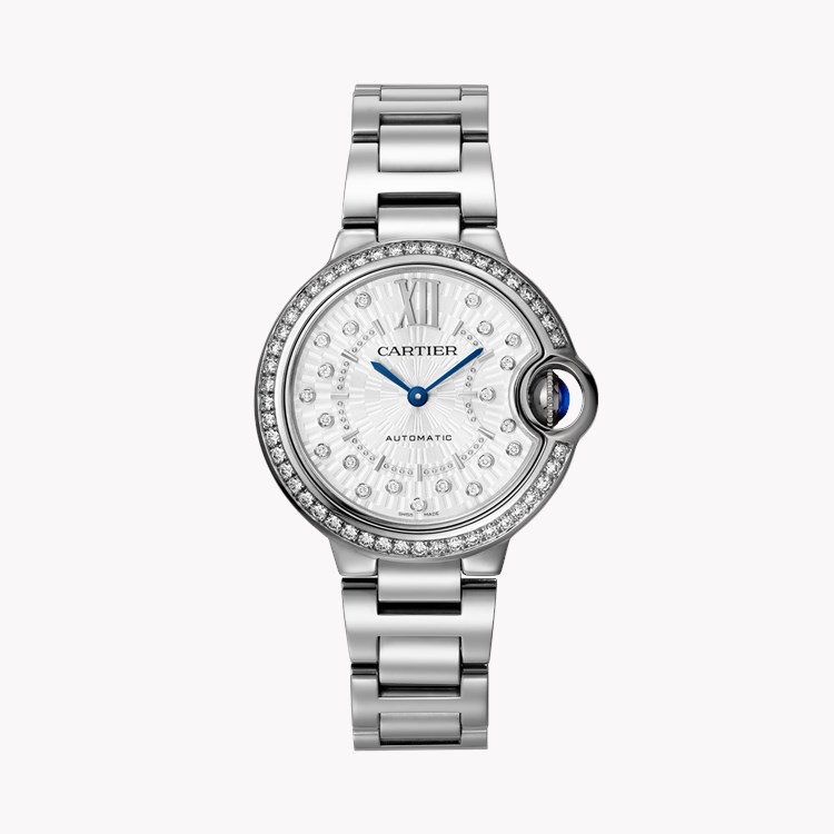 Cartier Ballon Bleu de Cartier 33mm, Silver Dial, Diamond Numerals_1