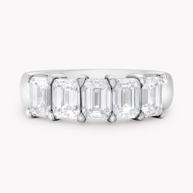 Emerald Cut Five Stone Diamond Ring Emerald Cut, Claw Set_2