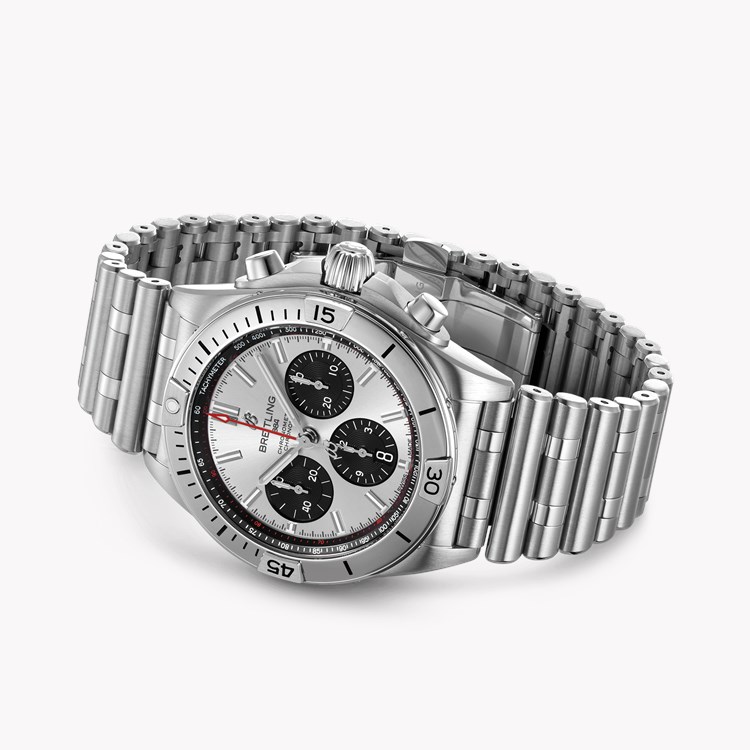 Breitling Chronomat B01 42 42mm, Silver Dial, Baton Numerals_4