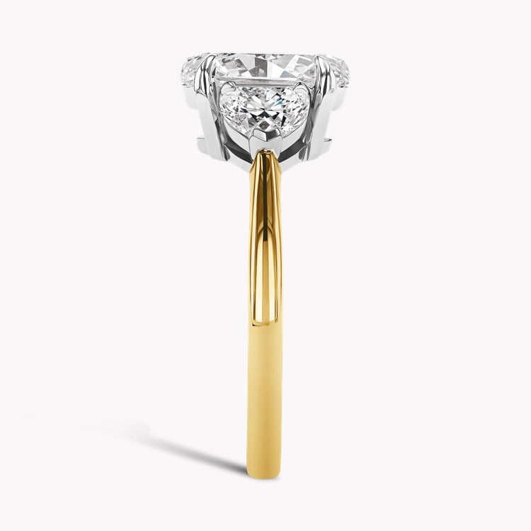 Venus Setting 2.01ct Botswana Diamond Three Stone Ring Oval Cut, Claw Set_4