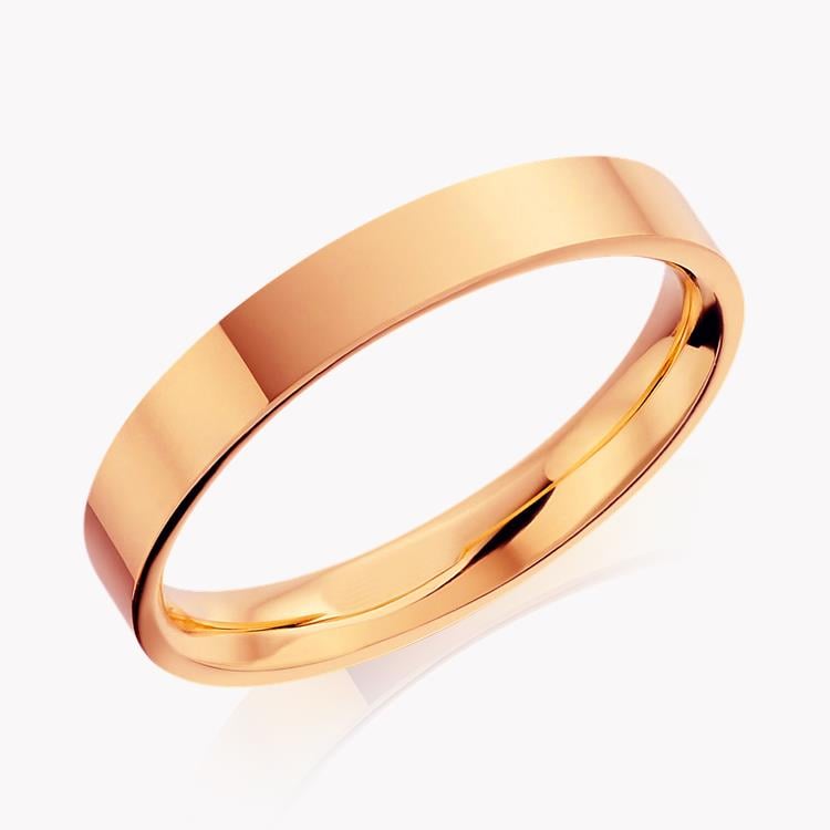 3mm Flat Court Wedding Ring in 18CT Rose Gold _1