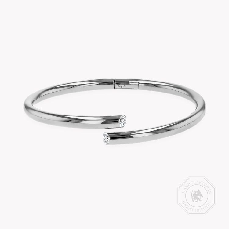 Eclipse 0.34ct Spring Bangle   in 18ct White Gold