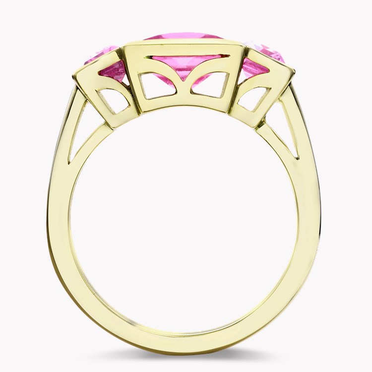 Kingdom Pink Tourmaline Ring Baguette Cut, Rubover Set_3