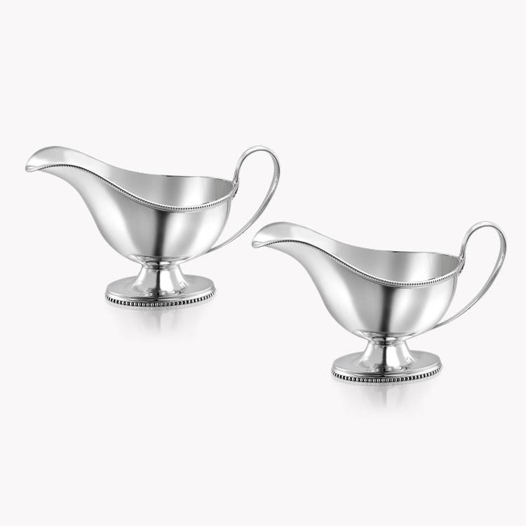 Silver George V Pair of Sauce Boats Hallmarked Sheffield_1