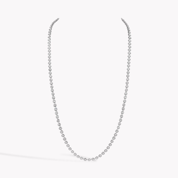 Art Deco Old Cut 8.00ct Diamond Long Necklace Old European Cut, Claw Set_1