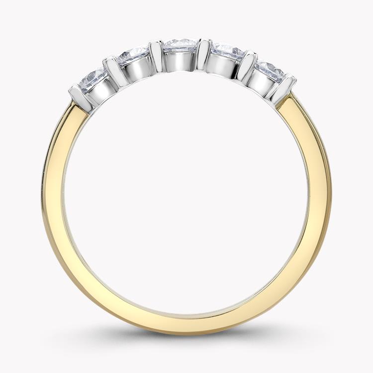 Round Brilliant Cut Diamond Five-Stone Ring 0.64CT in 18CT Yellow Gold Brilliant Cut, Five-Stone, Bar Set_3