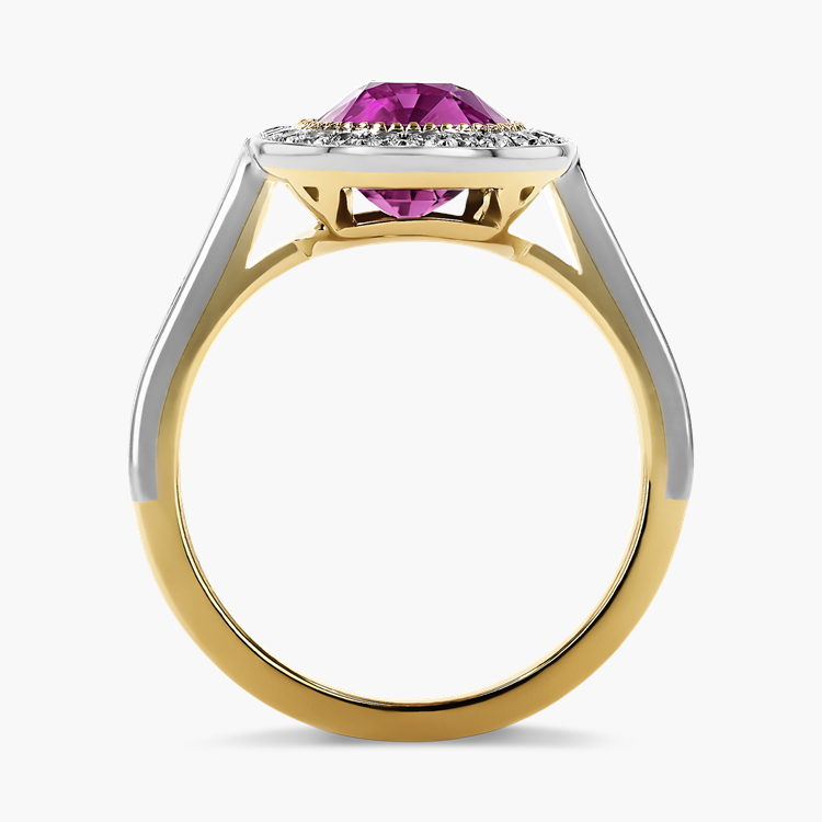 Masterpiece 3.72ct Burma Ruby and Diamond Cluster Ring Antique Cushion Cut, Parisienne Set_3