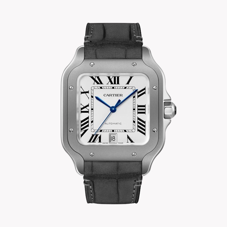 Cartier Santos de Cartier Large, Silver Dial, Roman Numerals_2