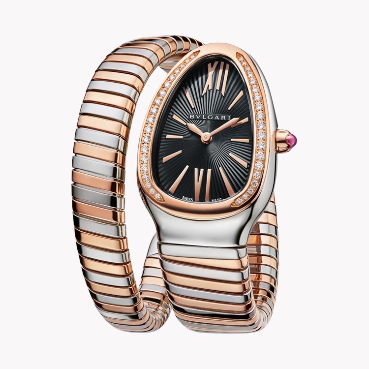 Bvlgari Serpenti Tubogas 35mm, Black Dial, Baton & Roman Numerals_3