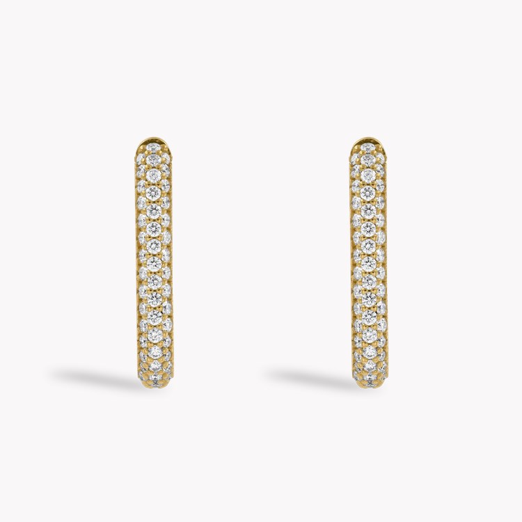 Havana 1.086ct Brilliant Cut Diamond Hoop Earrings Brilliant Cut, Micro Pavé_2