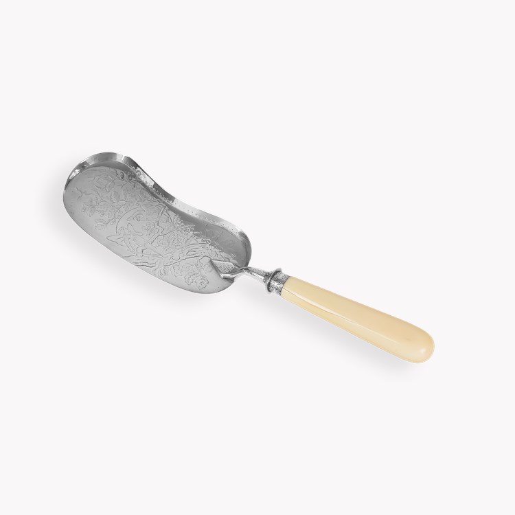 Silver and Ivory Crumb Scoop Hallmarked Birmingham_1