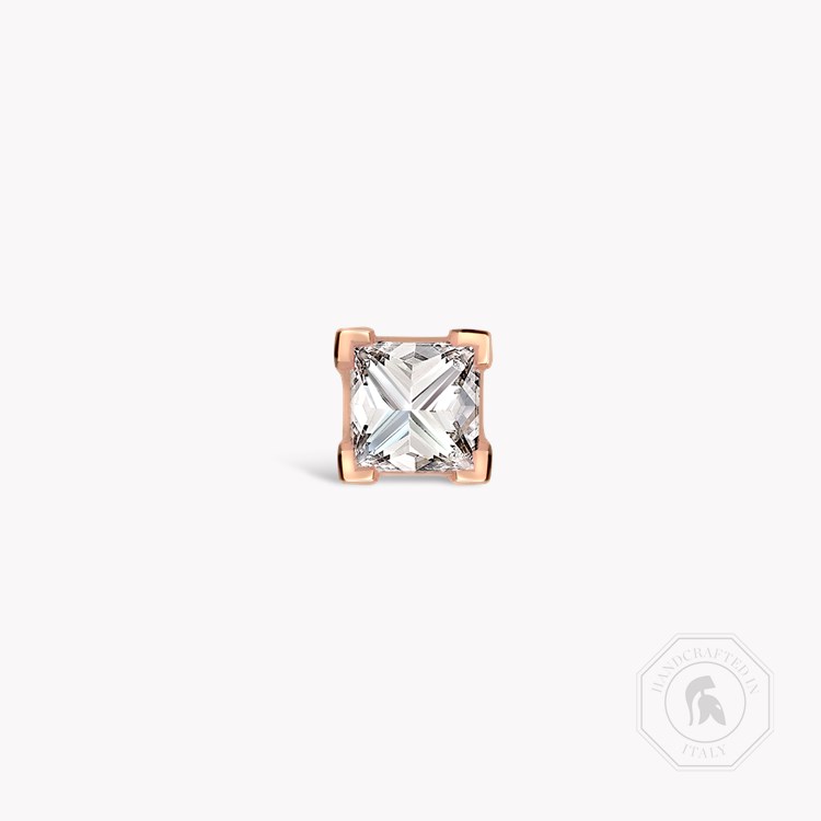 RockChic Diamond Solitaire Earring Princess Cut, Claw Set_1