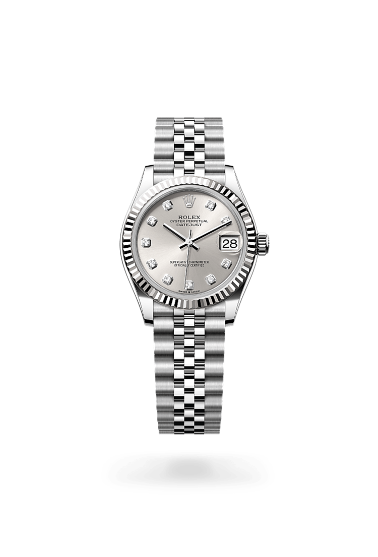 Datejust 31, Oyster, 31 mm, Oystersteel and white gold