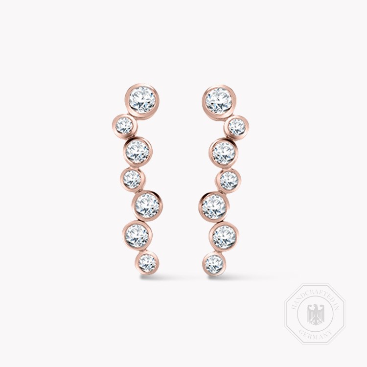 Bubbles Diamond Earrings Brilliant Cut, Rubover Set_1