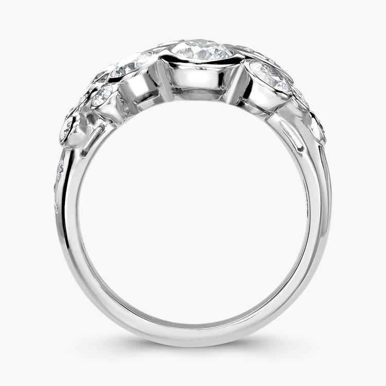 Bubbles Diamond Dress Ring Brilliant Cut, Rubover Set_3
