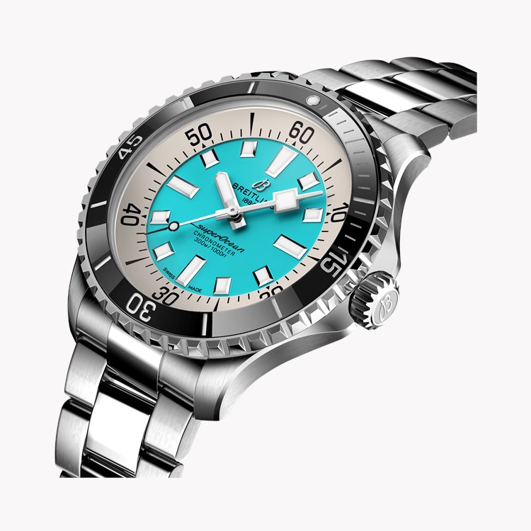 Breitling Superocean Automatic 44 44mm, Turquoise Dial, Baton Numerals_3