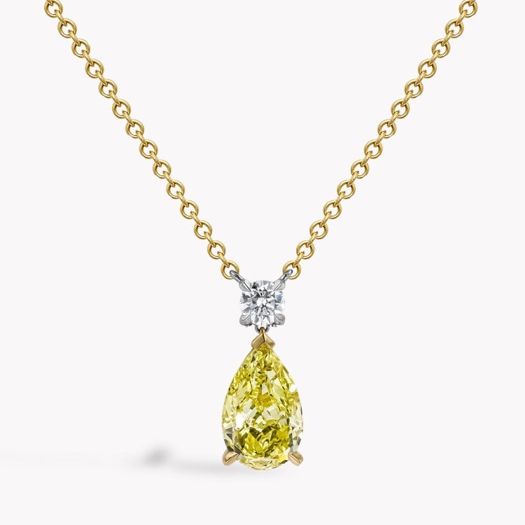 Pear Shaped 1.60ct Kimberley Fancy Intense Yellow Diamond Pendant Pear Shaped, Claw Set_1