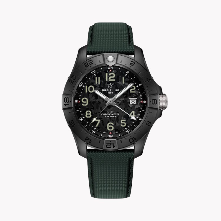 Breitling Avenger GMT 44 Night Mission 44mm, Black Dial, Arabic Numeral_1
