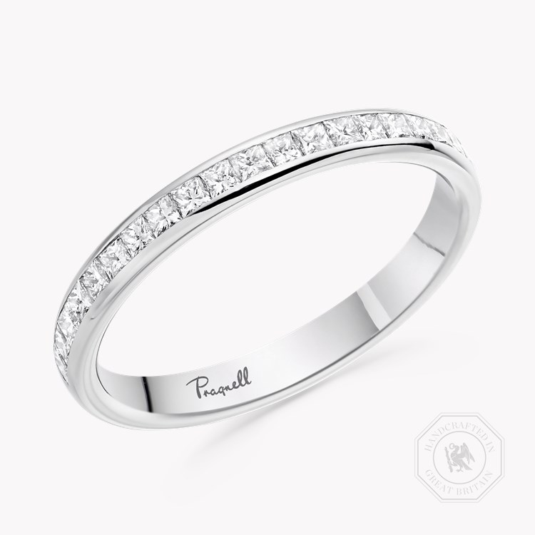 Princess Cut Diamond Half Eternity Ring