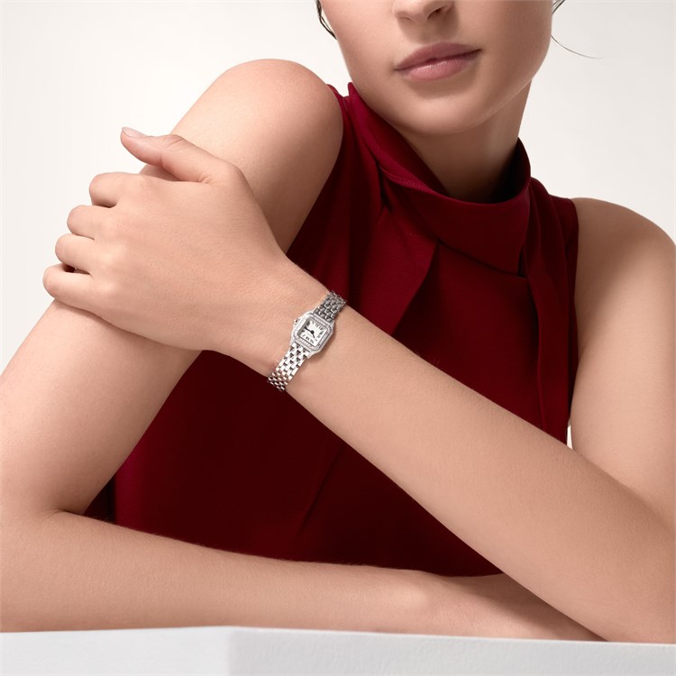 Cartier Panthere de Cartier 20mm, Silver Dial, Roman Diamond Numerals_10