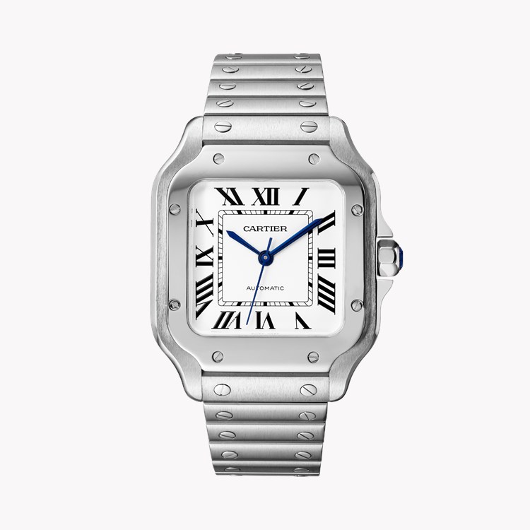 Cartier Santos de Cartier Medium, Silver Dial, Roman Numerals_1