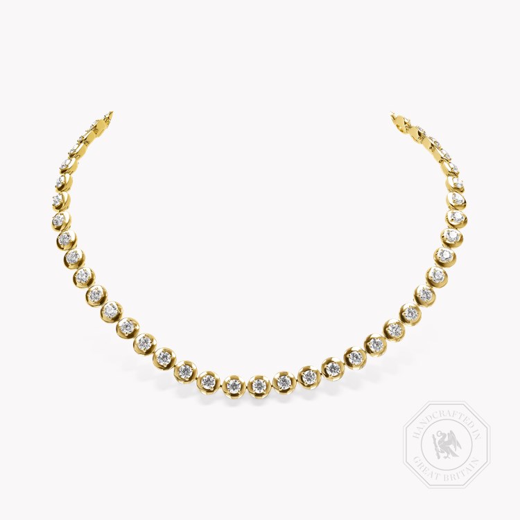 Skimming Stone 16.10ct Botswana Diamond Necklace Brilliant cut, Claw set_1