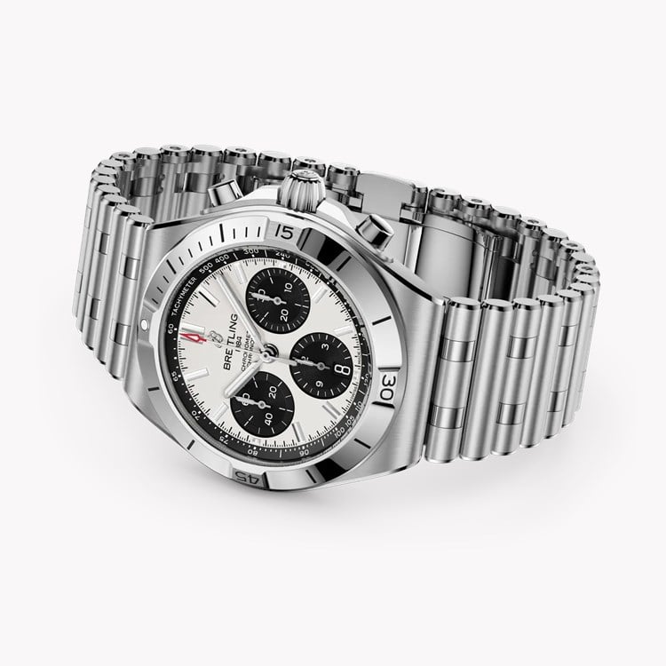 Breitling Chronomat B01 Chronograph 42 42mm, White Dial, Baton Numerals_3