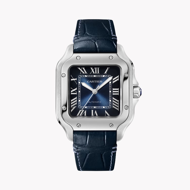 Cartier Santos de Cartier Medium, Blue Dial, Roman Numerals_1