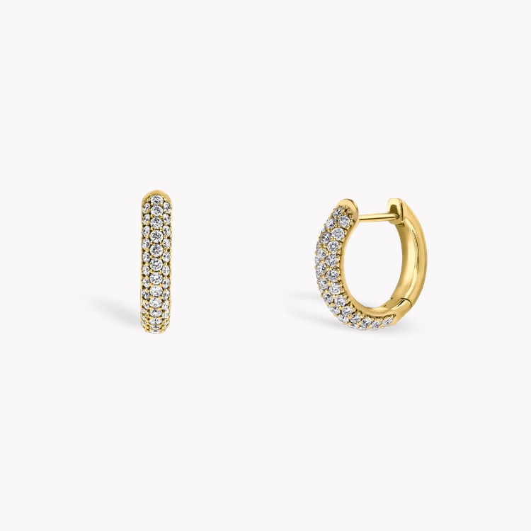 Havana 0.74ct Diamond Hoop Earrings   in 18ct Yellow Gold