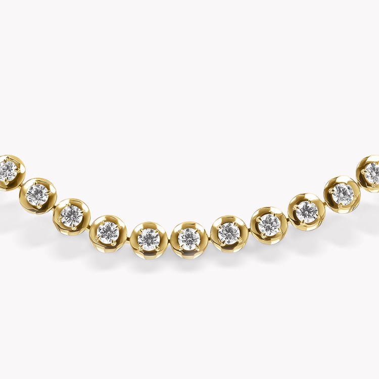 Skimming Stone 16.10ct Botswana Diamond Necklace Brilliant cut, Claw set_2