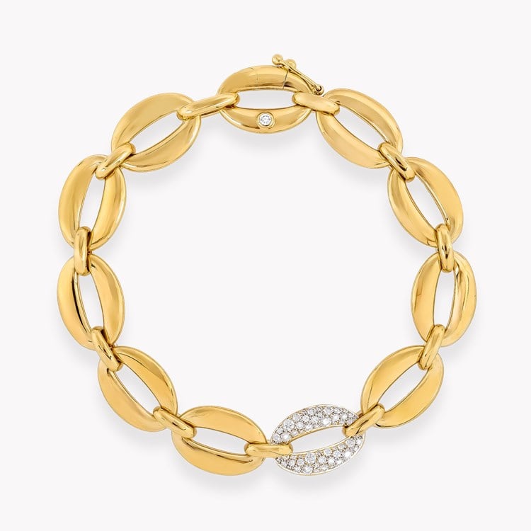 Freya Valkyrie 1.192ct Diamond Oval Link Bracelet Brilliant Cut, Pavé & Rubover Set_2