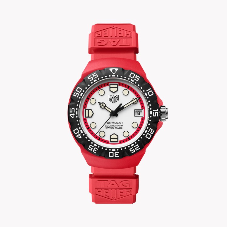 TAG Heuer Formula 1 SolarGraph 38mm, White Dial, Dot Numerals_1