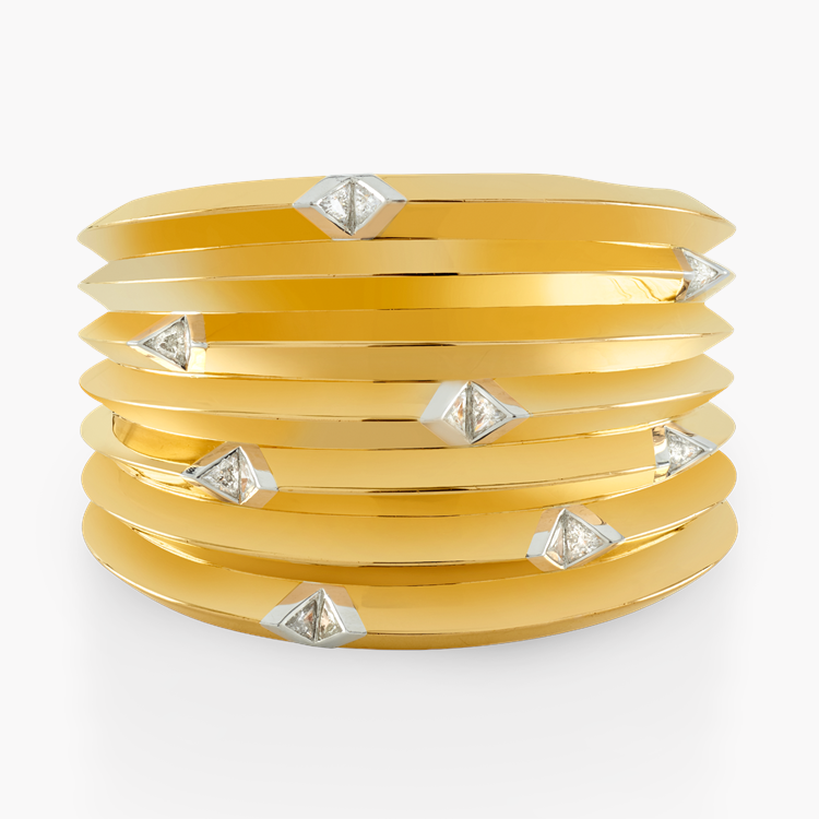 Masterpiece 1.79ct Interspersed Diamond Wide Bangle   in 18ct Rose Gold