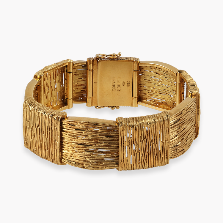 1960s Cartier Textured Gold Bracelet _1