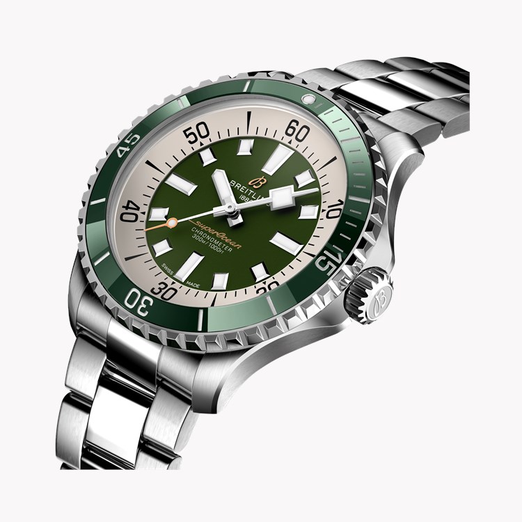 Breitling Superocean Automatic 44 44mm, Green Dial, Baton Numerals_3