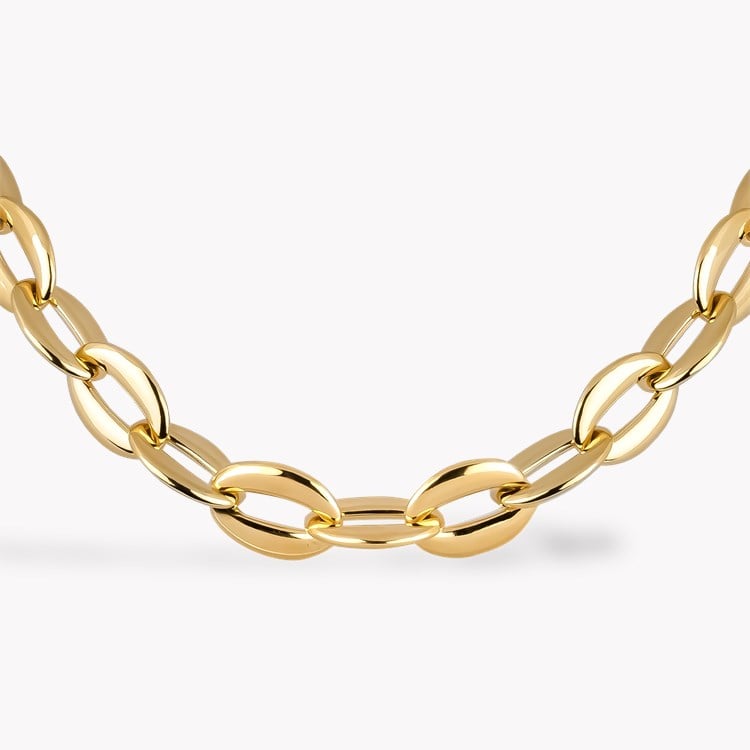 Valkyrie 0.088ct Diamond Oval Chain Link Classic Necklace Brilliant Cut, Rubover Set_2