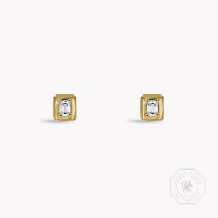 Skimming Stone 0.20ct Diamond Stud Earrings Baguette Cut, Claw Set_1