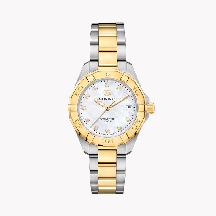 Tag Heuer Aquaracer 34mm, Mother of Pearl Dial, Daimond Numerals_1