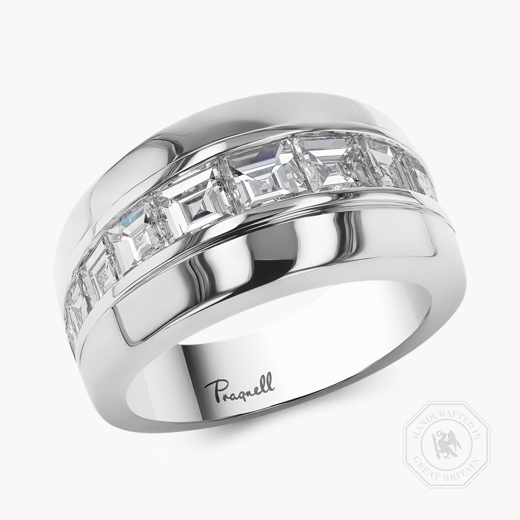 Manhattan 2.45ct Diamond Single Row Ring Carre Cut, Channel Set_1