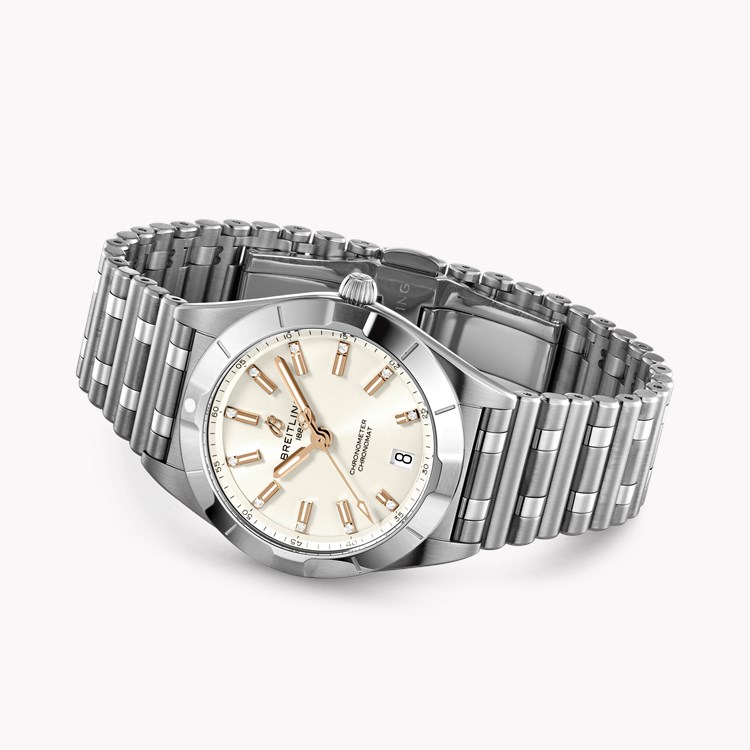 Breitling Chronomat 32 32mm, White Dial, Baton Numerals_4